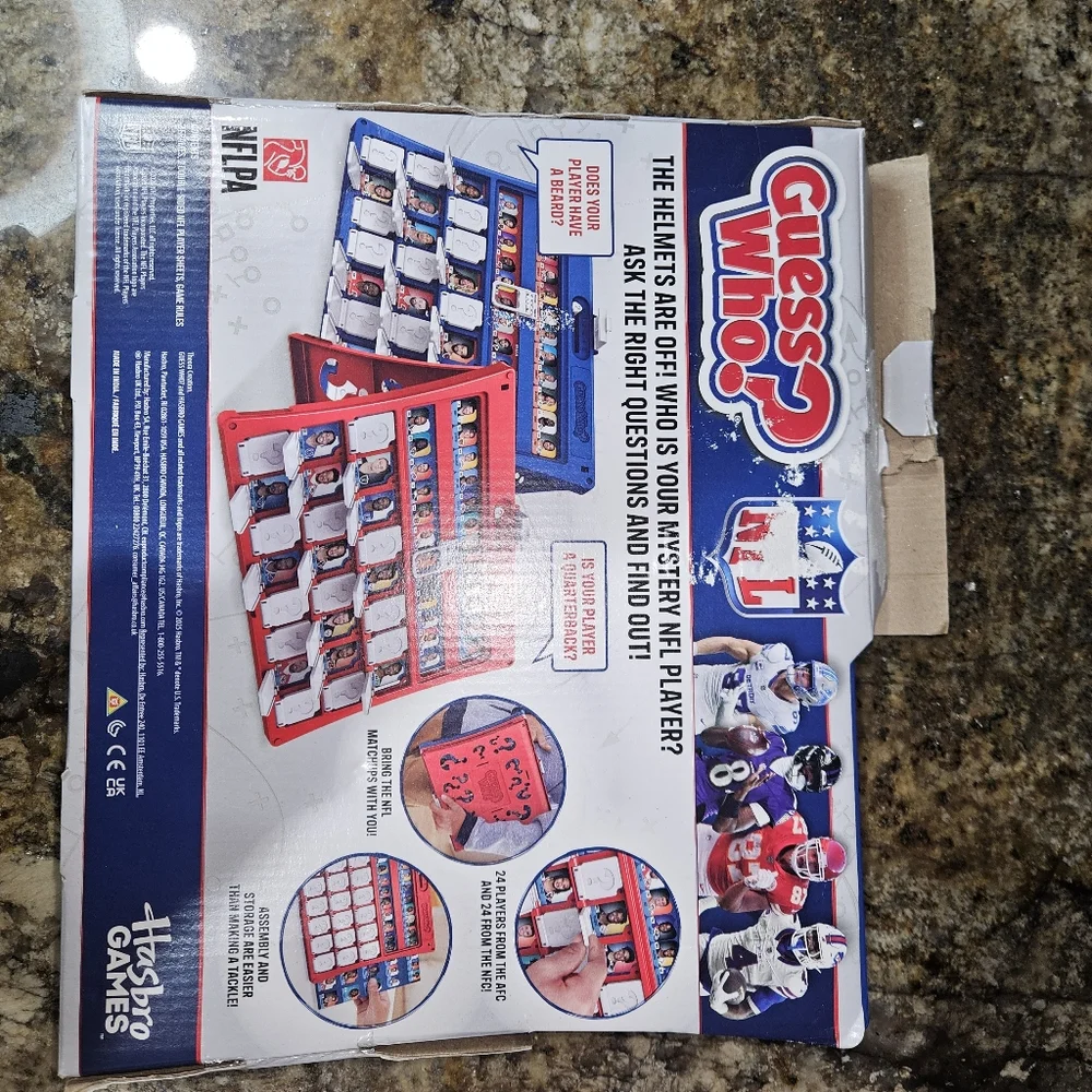 Hasbro Guess Who? NFL Edition Red and Blue Travis Kelce 32 Teams Represented
